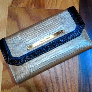 Brahmin leather wallet with checkbook cover